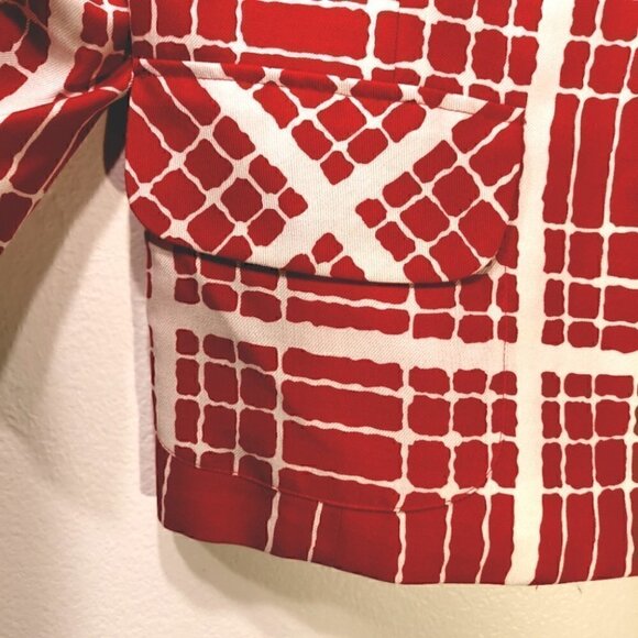 Pendleton Vtg Women's 10 Red White Snazzy Jacket - Picture 5 of 12